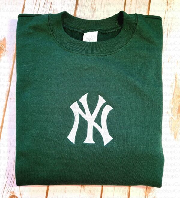 Vintage Embroidered Sweatshirt New York Yankees Logo Gift For Baseball Fan