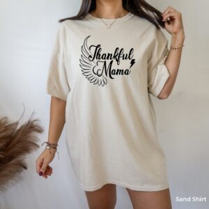 Thankful Mama Shirt Angel Wings Mom Sweatshirt