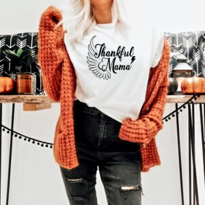 Thankful Mama Shirt Angel Wings Mom Sweatshirt