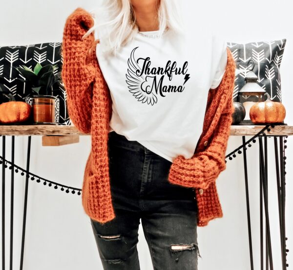 Thankful Mama Shirt Angel Wings Mom Sweatshirt