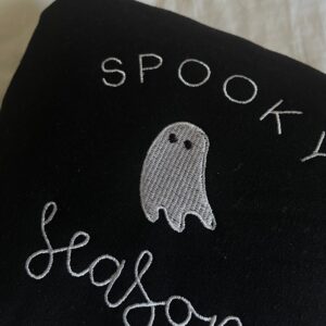 Vintage Embroidered Sweatshirt Inspired Halloween Spooky Season Ghost