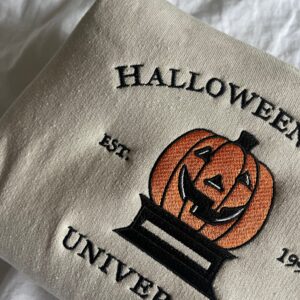 Vintage Embroidered Sweatshirt Inspired Halloween Town University