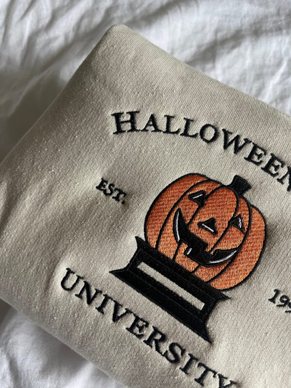 Vintage Embroidered Sweatshirt Inspired Halloween Town University