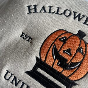 Vintage Embroidered Sweatshirt Inspired Halloween Town University