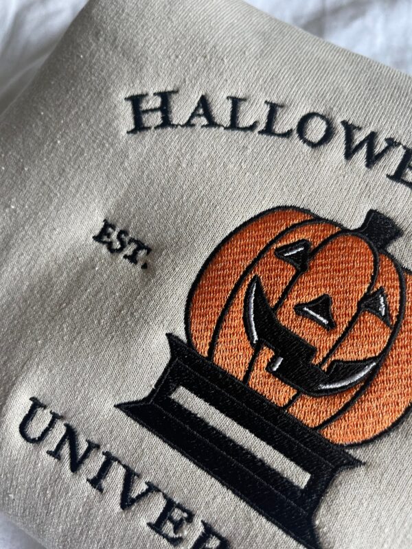 Vintage Embroidered Sweatshirt Inspired Halloween Town University