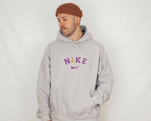 Vintage Embroidered Sweatshirt Inspired Nike Bat Skeleton