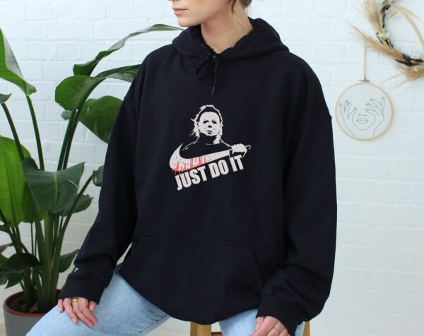 Michael Myers Just Do It Hoodie Vintage Embroidered Sweatshirt Shirt