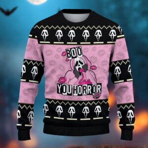 Ugly Horror Character Sweater Ghostface Halloween