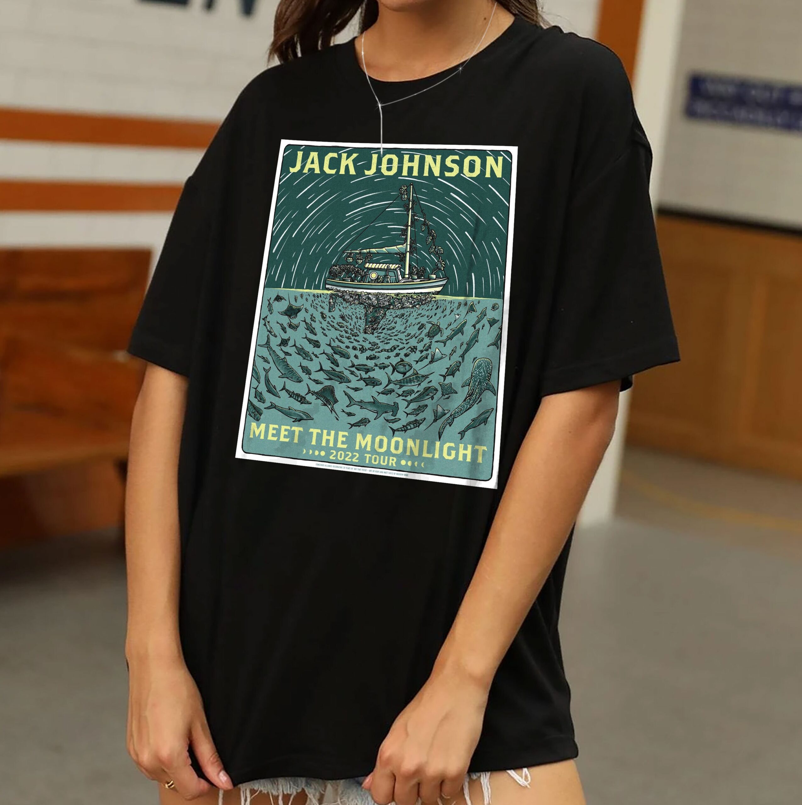 Jack Johnson Meet The Moonlight Album 2022 Tour Shirt