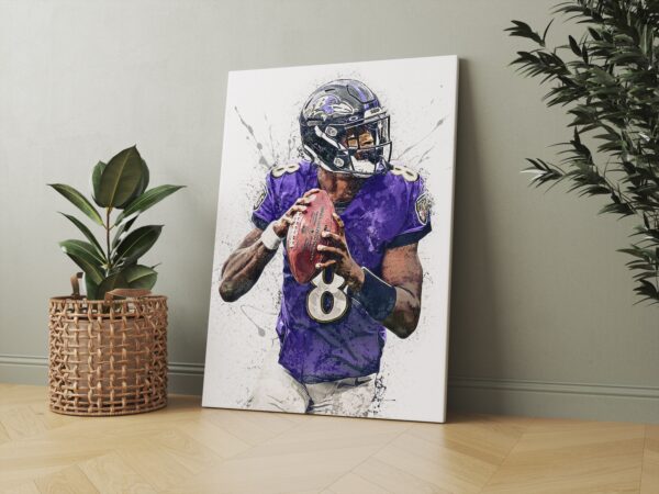 Lamar Jackson Poster Sports Art For Fan