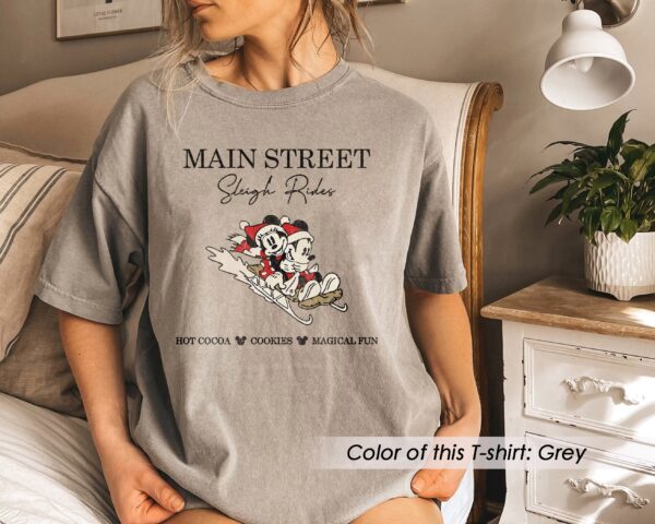 Main Street Sleigh Rides Shirt Vintage Disney Christmas