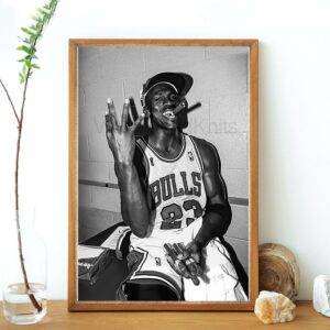 Michael Jordan Black And White Vintage Poster