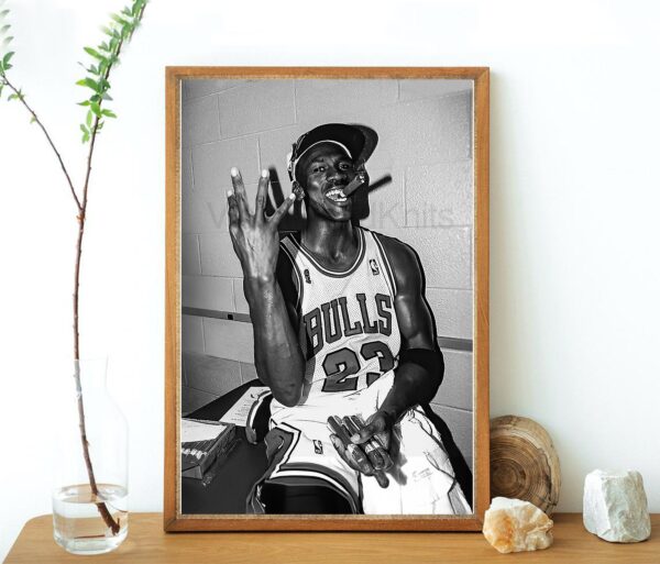 Michael Jordan Black And White Vintage Poster