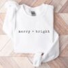 Minimalist Christmas Merry Sweatshirt Hoodies Tee Gifts For Holiday