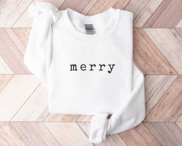 Minimalist Christmas Merry Sweatshirt Hoodies Tee Gifts For Holiday