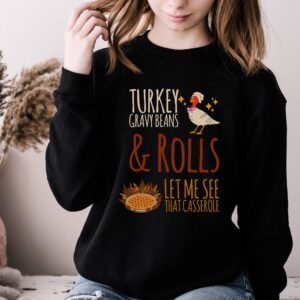 Minimalist Fall Sweatshirt Turkey Gravy Beans And Rolls Gift For Thanksgiving