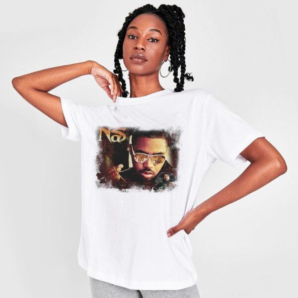 Nas T-shirt Vintage Hip Hop Graphic Tee Gifts For Fans