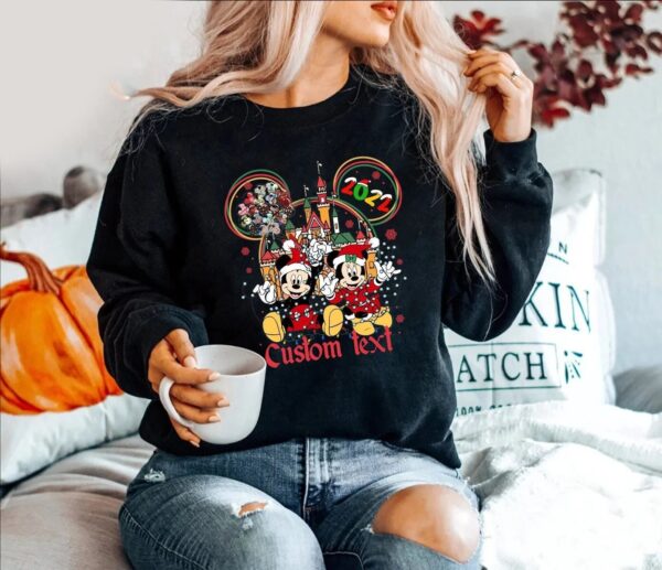 Personalized Disneyland Christmas Mickey Mouse Sweatshirt