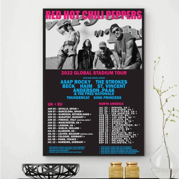 Red Hot Chili Peppers Love World Tour 2022 Poster