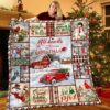 Snowman Blanket Truck Tree Xmas All Roads Lead Home At Christmas