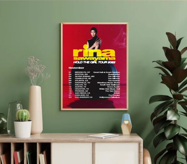 Rina Sawayama Tour 2022 Poster Pop R&B Music Lovers