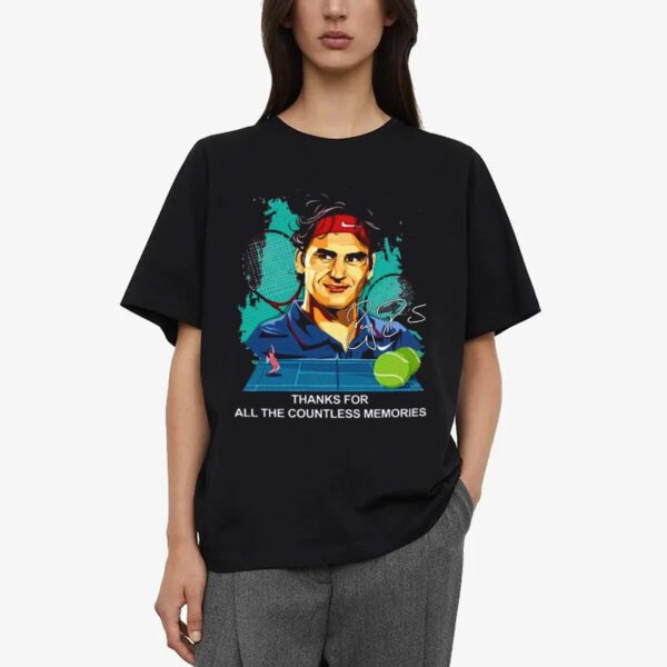 Roger Federer Thanks For All The Countless Memories Shirt