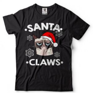 Santa Claws T-Shirt Funny Grumpy Cat Claus