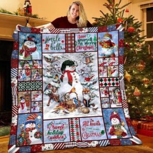 Snowman Blanket Have Yourself A Merry Christmas