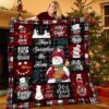 Santa And Snowman Christmas Blanket Gift For Family