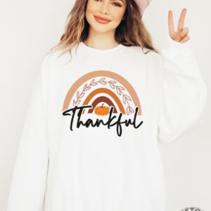 Thankful Mama Shirt Sweatshirt Hoodie Rainbow Pumpkin