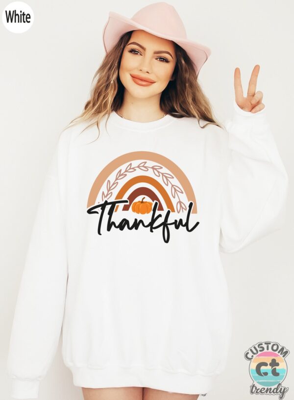 Thankful Mama Shirt Sweatshirt Hoodie Rainbow Pumpkin