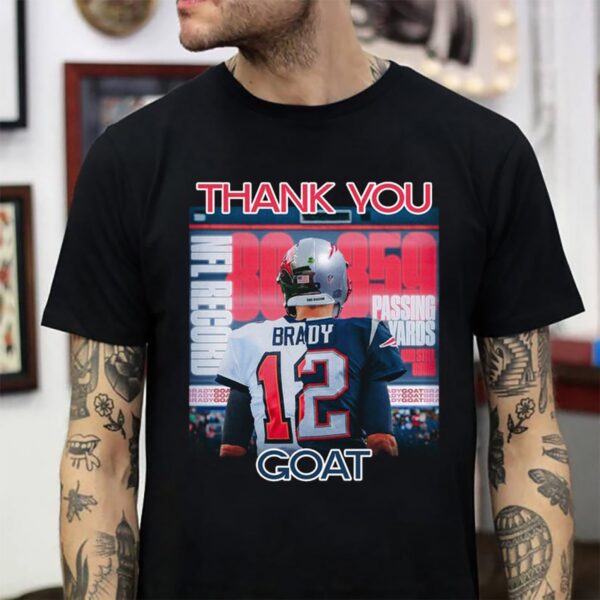 Tom Brady Shirt Thank You 12 Goat Tee