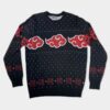 Ugly Anime Christmas Sweater Sasuke Uchiha Gift For Naruto Shippuden Fan