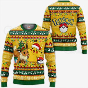 Ugly Anime Christmas Sweater Cute Pokemon Xmas