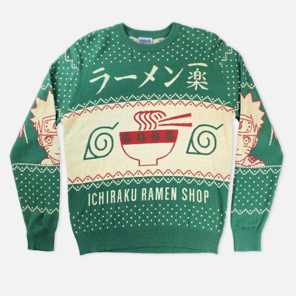 Ugly Anime Christmas Sweater Ichiraku Ramen Shop Gift For Naruto Fan