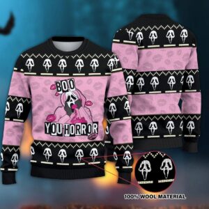 Ugly Horror Character Sweater Ghostface Halloween