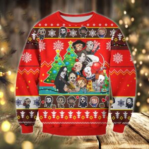 Ugly Horror Character Sweater Friends Halloween Christmas Gift