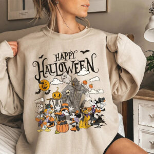 Vintage Disney Halloween Shirt Happy 2024 Sweatshirt