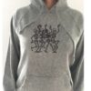 Vintage Embroidered Sweatshirt Hip Hop Dancing Skeletons