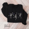 Vintage Embroidered Sweatshirt Under The Starlight Dancing Skeleton