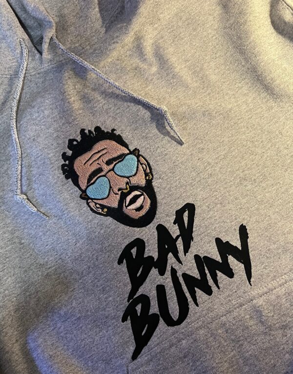 Vintage Embroidered Sweatshirt Hoodie Shirt Bad Bunny