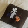 Vintage Embroidered Sweatshirt Inspired Halloween Snoopy Sleep On Pumpkin