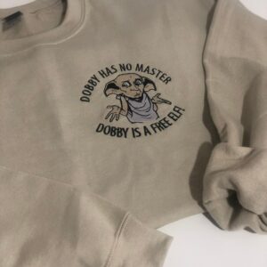 Vintage Embroidered Sweatshirt Inspired Dobby Harry Potter Character