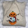 Vintage Embroidered Sweatshirt Hoodie Tee Inspired Halloween Skeleton Swoosh