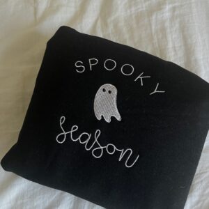 Vintage Embroidered Sweatshirt Inspired Halloween Spooky Season Ghost