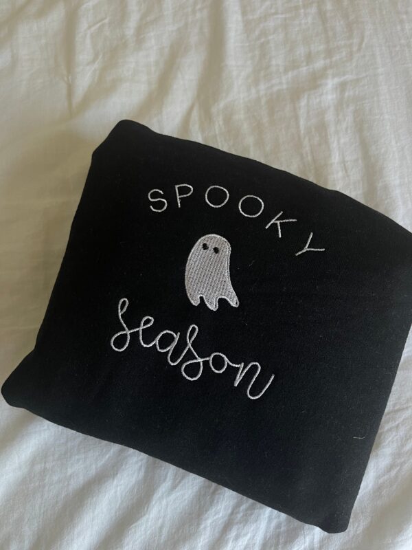 Vintage Embroidered Sweatshirt Inspired Halloween Spooky Season Ghost