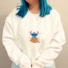 Vintage Embroidered Sweatshirt Inspired Ghostface And Stitch