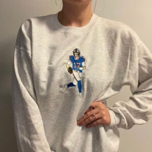 Vintage Embroidered Sweatshirt Inspired Josh Allen Gift For Football Lover