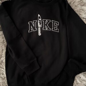 Vintage Embroidered Sweatshirt Inspired Nike And Michael Myers