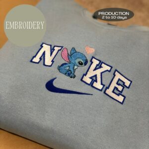 Vintage Embroidered Sweatshirt Inspired Nike Stitch